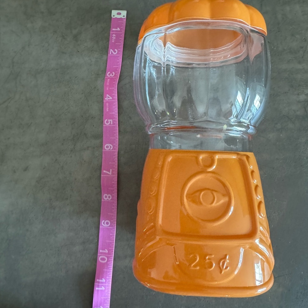 Get ready for FALL! fun pumpkin glass jar is a great decoration!fill w candy or?